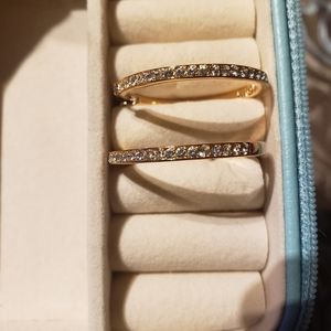 Origami owl hoop earrings w Swarovski crystals